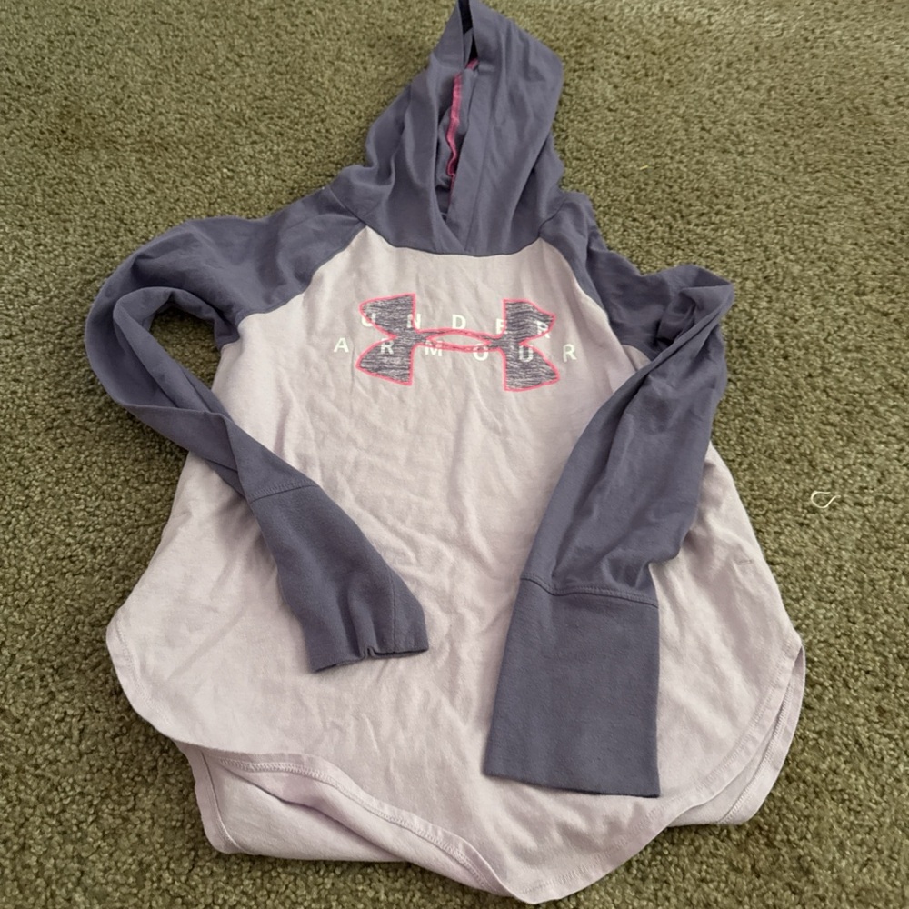 Under Armour Lavender and Pink Logo Hoodie